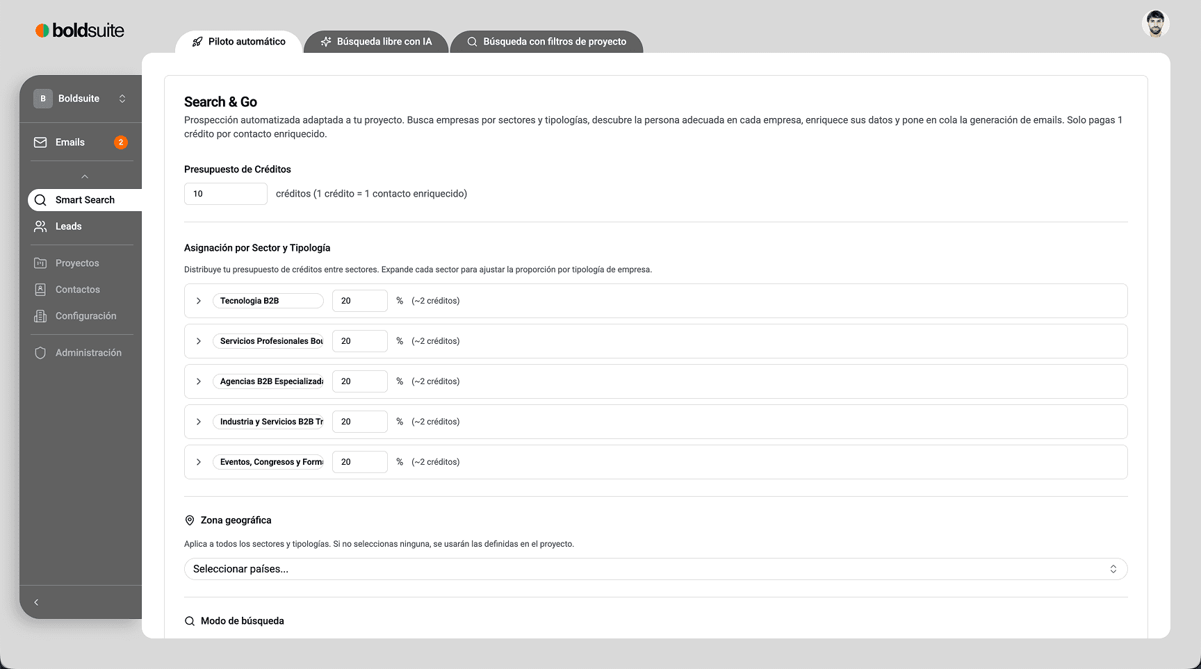 Plataforma BoldSuite en uso
